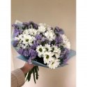 Букет с хризантемами &laquo;Небесная лазурь&raquo;