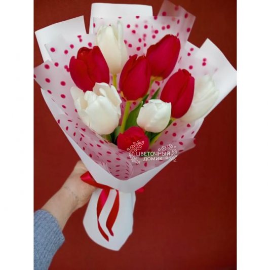 Букет с тюльпанами &laquo;Мое сердечко&raquo;