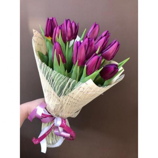 Букеты с тюльпанами &laquo;Фиалка&raquo;