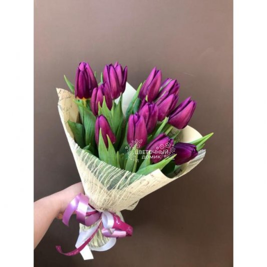 Букеты с тюльпанами &laquo;Фиалка&raquo;