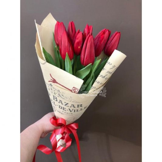 Букет с тюльпанами &laquo;Огонек&raquo;
