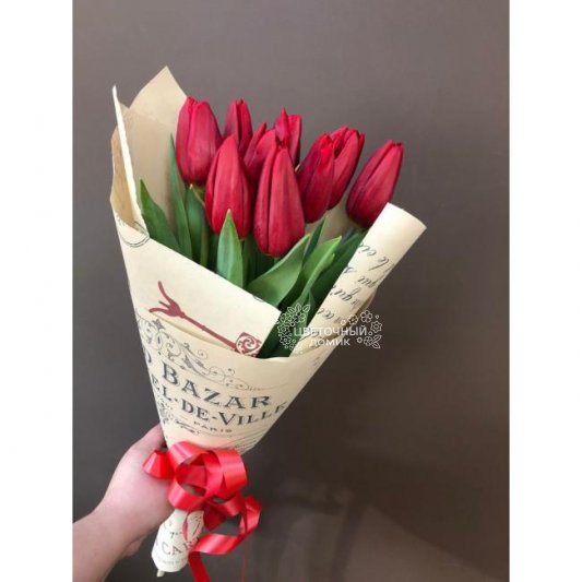 Букет с тюльпанами &laquo;Огонек&raquo;