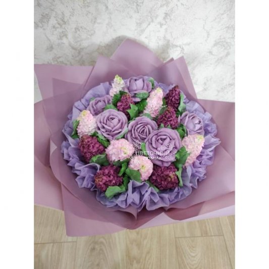 Зефирный букет &laquo;Сиреневый вечер&raquo; (заказ за 3-5 дней)