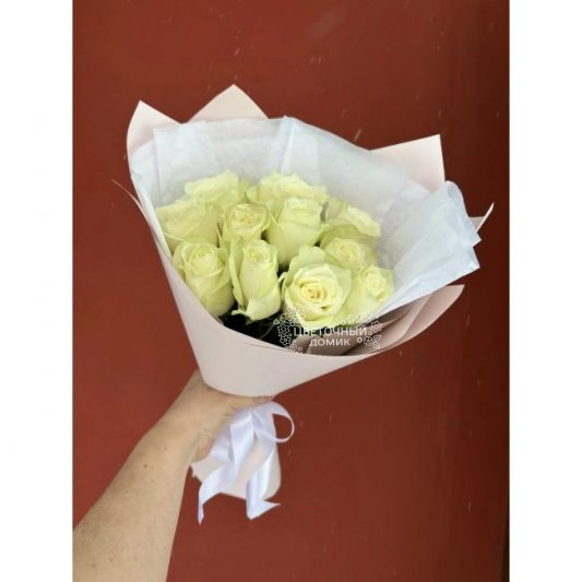 Букет из белых роз &laquo;Зимнее утро&raquo;