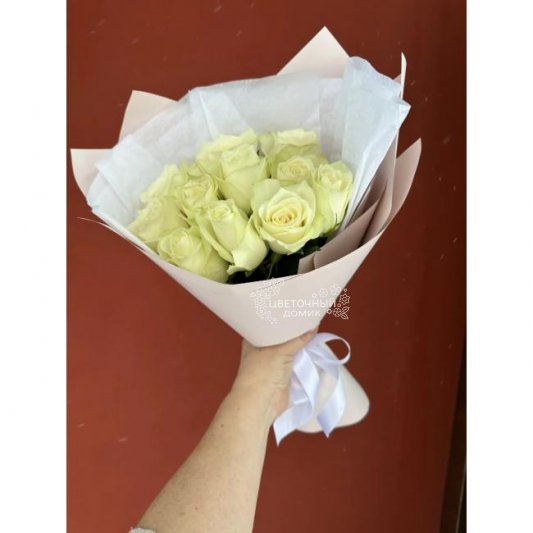 Букет из белых роз &laquo;Зимнее утро&raquo;