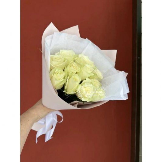 Букет из белых роз &laquo;Зимнее утро&raquo;