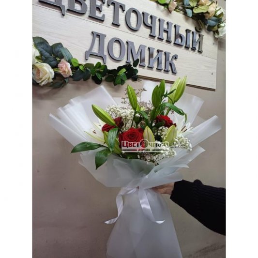 Букет с лилиями &laquo;Коктейль&raquo;
