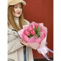 Букет с тюльпанами &laquo;Розовое золото&raquo;