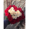 25 роз - сердце