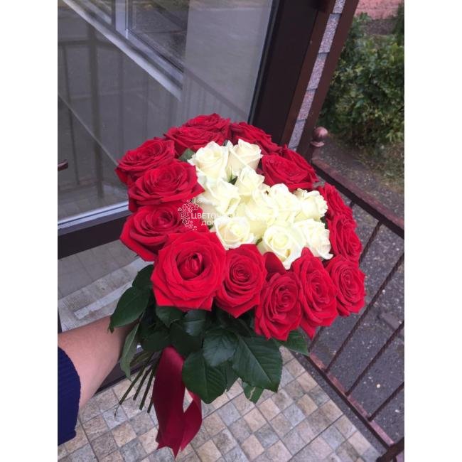 25 роз - сердце 