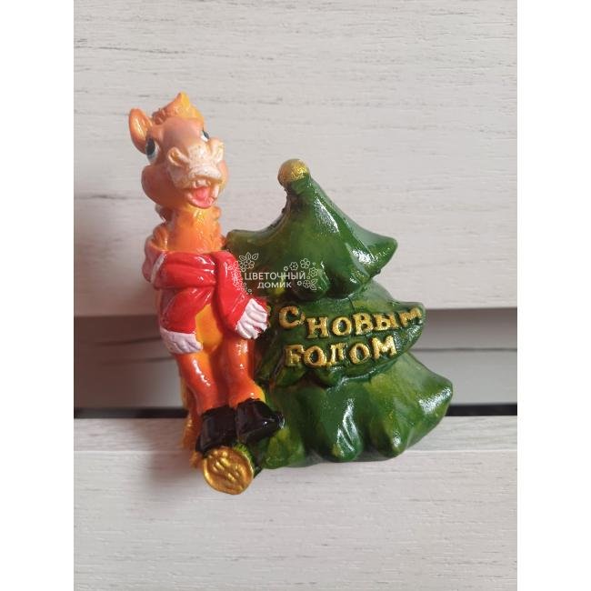 Фигурка-копилка Лошадь с елочкой 