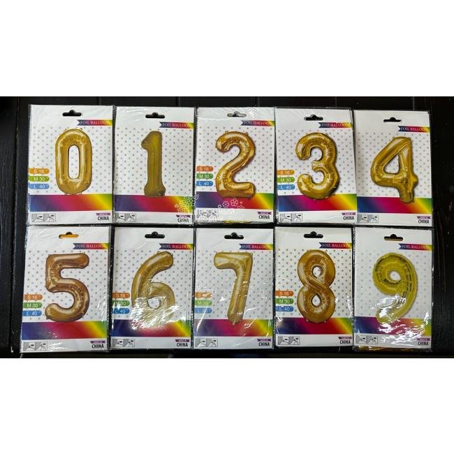 Большие цифры из фольги 