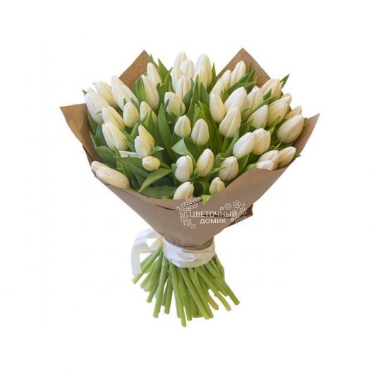 Букет с тюльпанами &laquo;Белый ангел&raquo;