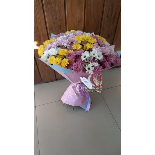 Букет с хризантемами &laquo;Романтика&raquo;
