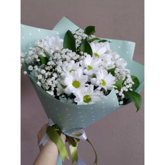 Букет с хризантемами &laquo;Летний луг&raquo;