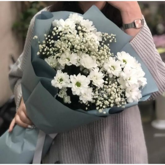 Букет с хризантемами &laquo;Летний луг&raquo;