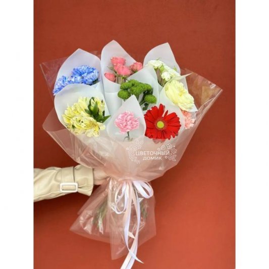 Сборный букет &laquo;Дофаминовый яркий букет&raquo;